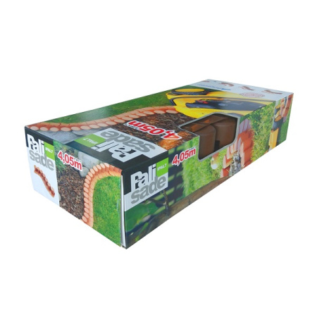 Бордюр садовый Prosperplast Palisada 6см/4,05м, коричневый