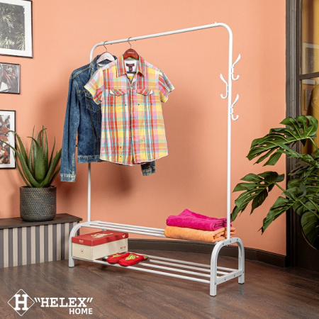 Напольная вешалка для одежды Helex Home W-20, белая