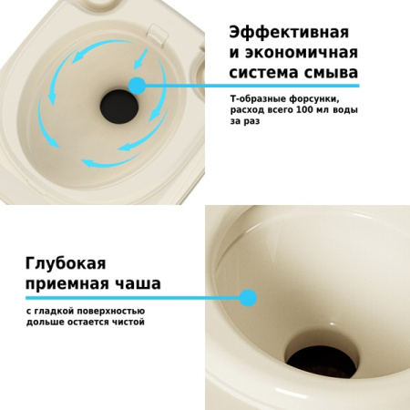 Биотуалет Lupmex 79126 22 л с индикатором бежевый