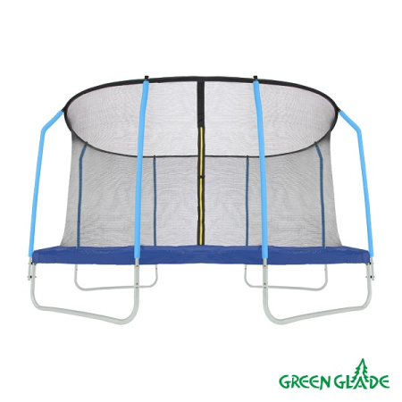 Батут уличный Green Glade с сеткой и лестницей 12-футовый 4 ножки 8 стоек (2 кор.)
