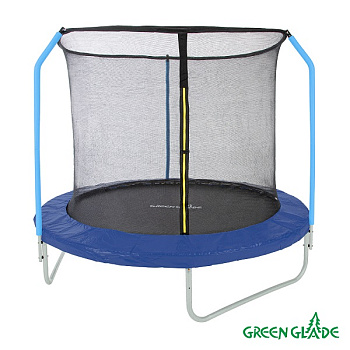 Батут уличный Green Glade с сеткой 8-футовый 3 ножки 3 стойки