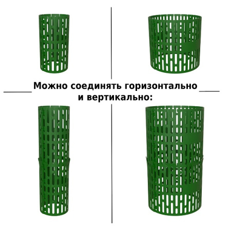 Защита стволов деревьев, кустарников и цветов, зелёный, 35х21 см / 12 шт.