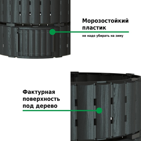Компостер Piteco 1350л круглый чёрный, K11135
