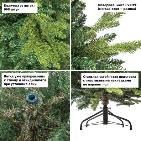 Елка искусственная Royal Christmas Arkansas Premium PVC/PE 180см