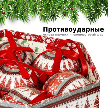 Набор ёлочных шаров Winter Glade, папье-маше, 14 шт.