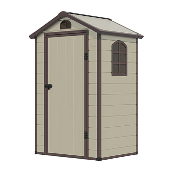 Сарай WOTEX Storage-01-1, бежевый с коричневым, 134*104*204 см