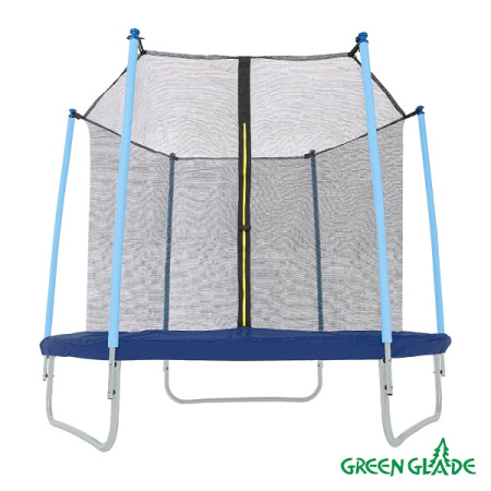 Батут уличный Green Glade с сеткой и лестницей 8-футовый 3 ножки 6 стоек без верх.кольца