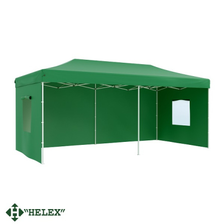 Тент-шатер быстросборный Helex 24366 6х3x3м полиэстер зеленый