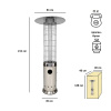 Уличный газовый обогреватель Aesto A-07T, нерж.сталь