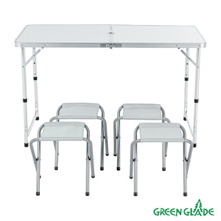 Набор мебели для пикника Green Glade M790-1 (мраморный белый)