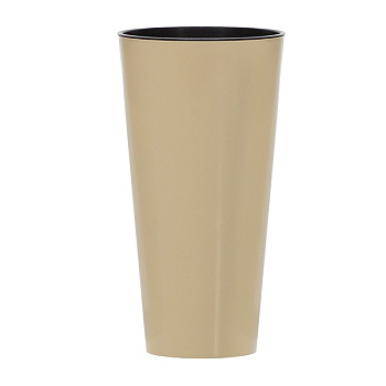 Кашпо для цветов Prosperplast Tubus Slim Shine 64+35л, кофе
