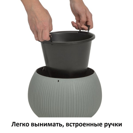Кашпо для цветов Prosperplast Beton Bowl 3,9 л, бетон