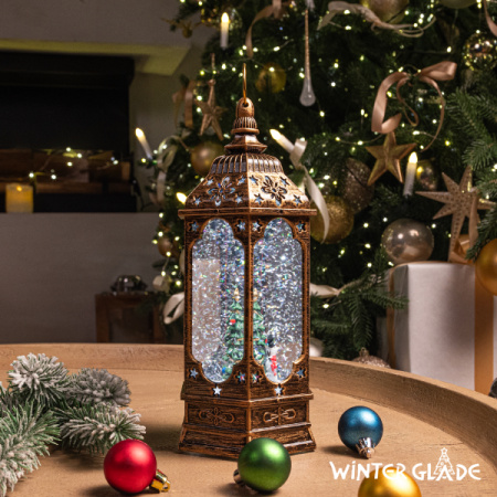 Новогодний фонарь Winter Glade Шестигранный F27-1