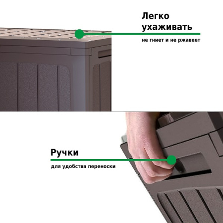 Ящик для хранения Prosperplast Boardebox 190л, венге