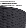 Кашпо для цветов Prosperplast Rato Round 37.65+35л, антрацит