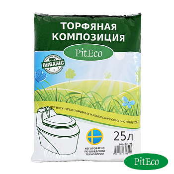 Торфяная композиция Piteco для биотуалетов 25 л