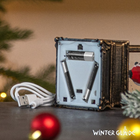 Новогодний фонарь Winter Glade Санта-Клаус на коньках F20-1