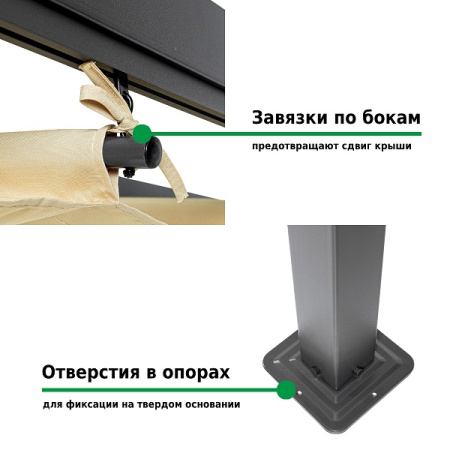 Тент садовый Green Glade 1152 3х3х2,32 м полиэстер