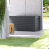 Ящик для хранения Prosperplast Woodebox 280л, антрацит