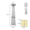 Уличный газовый обогреватель Aesto A-05Т, нерж.сталь