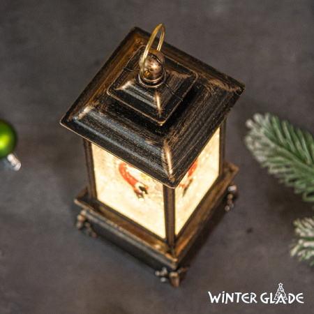 Новогодний фонарь Winter Glade Санта-Клаус на коньках F20-1
