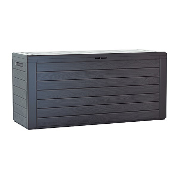 Ящик для хранения Prosperplast Woodebox 280л, антрацит